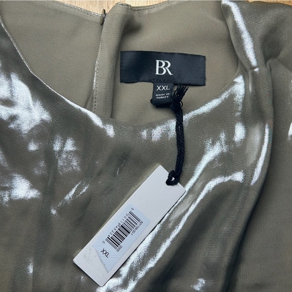 Banana Republic Maxime Metallic Champagne Gold Short Sleeve Sleeveless Top XXL - Picture 9 of 11